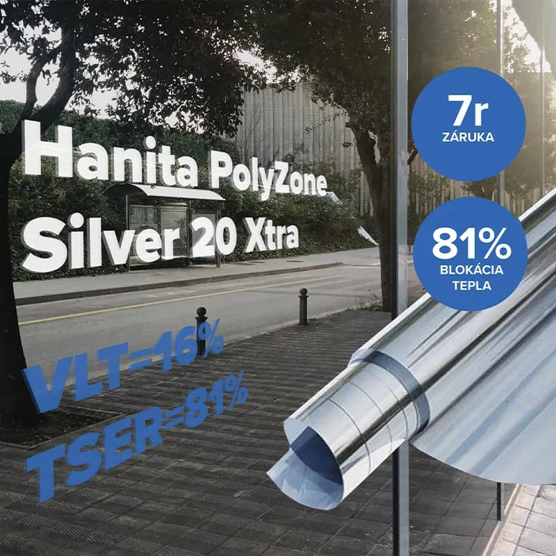 Fólia na sklo Hanita PolyZone Silver 20 Xtra