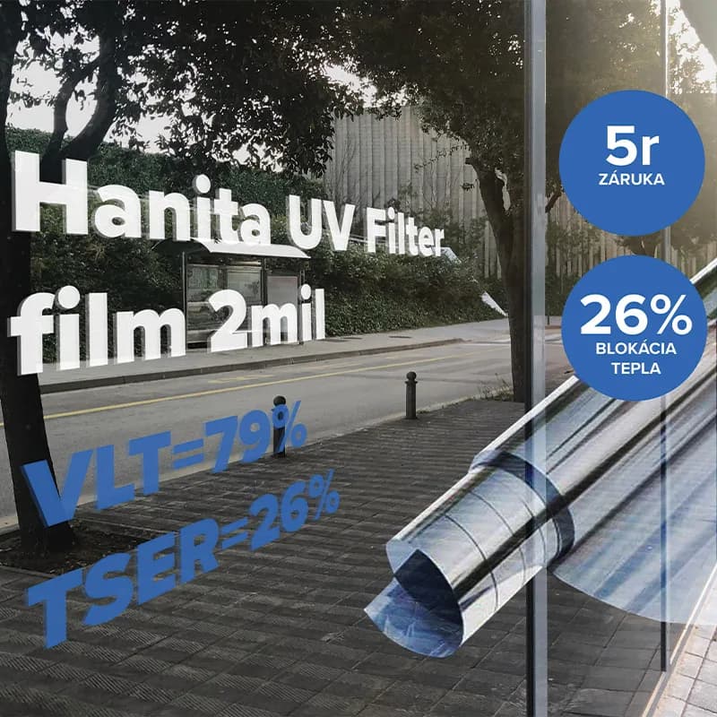 Fólia na sklo Hanita UV Filter 2 Mil Interier