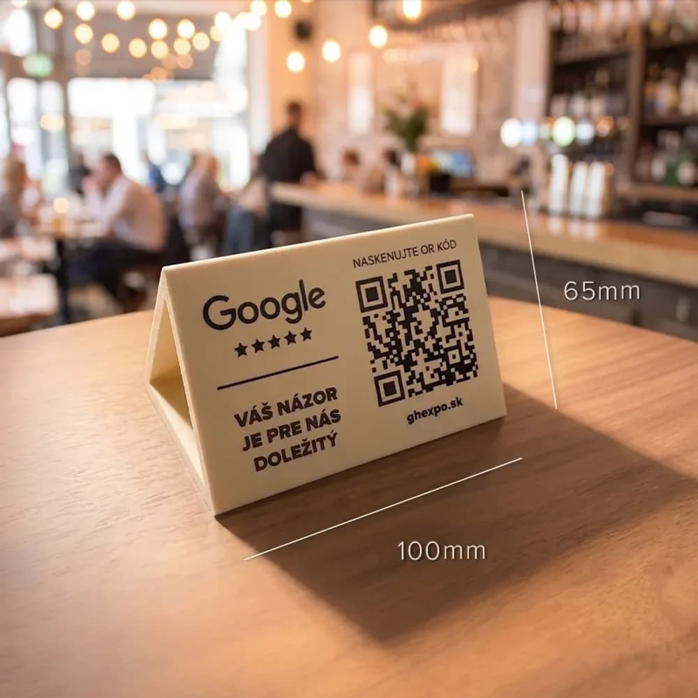 Stojan s QR kódom